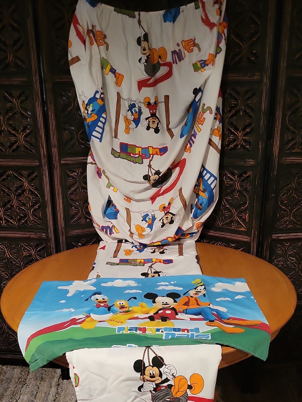Disney Kids Twin Shewt Set in White with Multicolor Character Prints